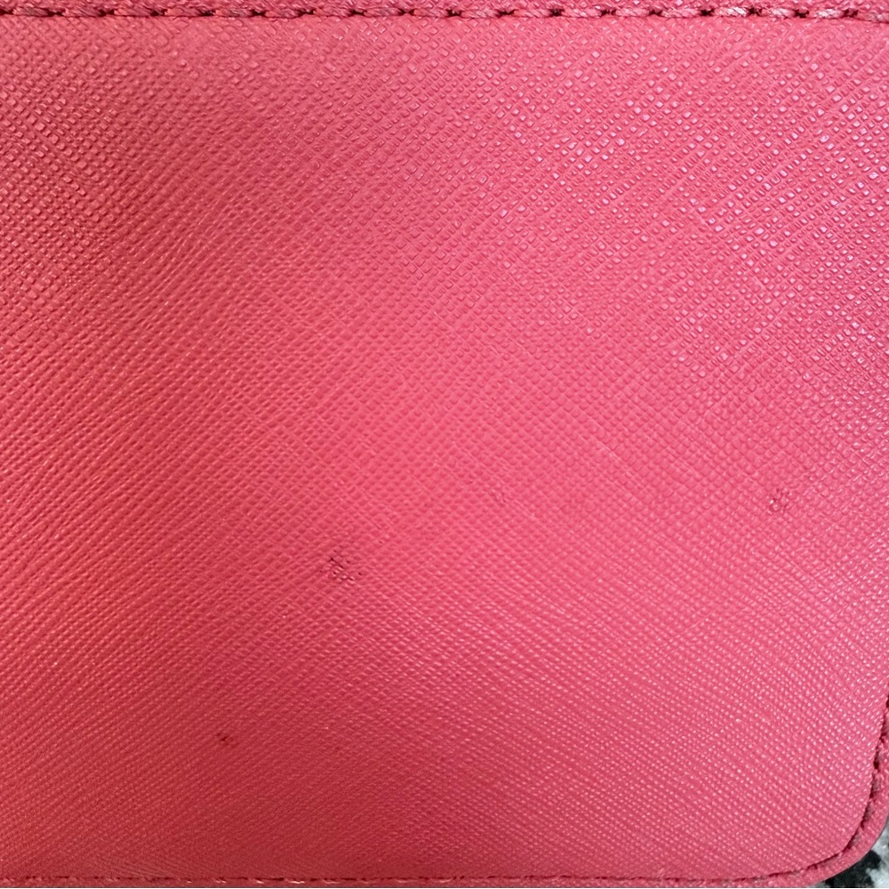 Michael Kors Jet Set Travel Signature Logo brown & red top zip small tote bag - Picture 12 of 15